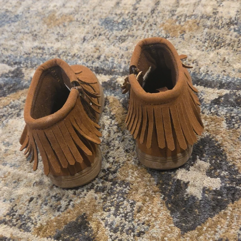 Carter's Tan Fringe Moccasin Bootie